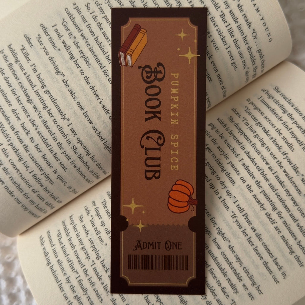 Pumpkin Spice Book Club Bookmark