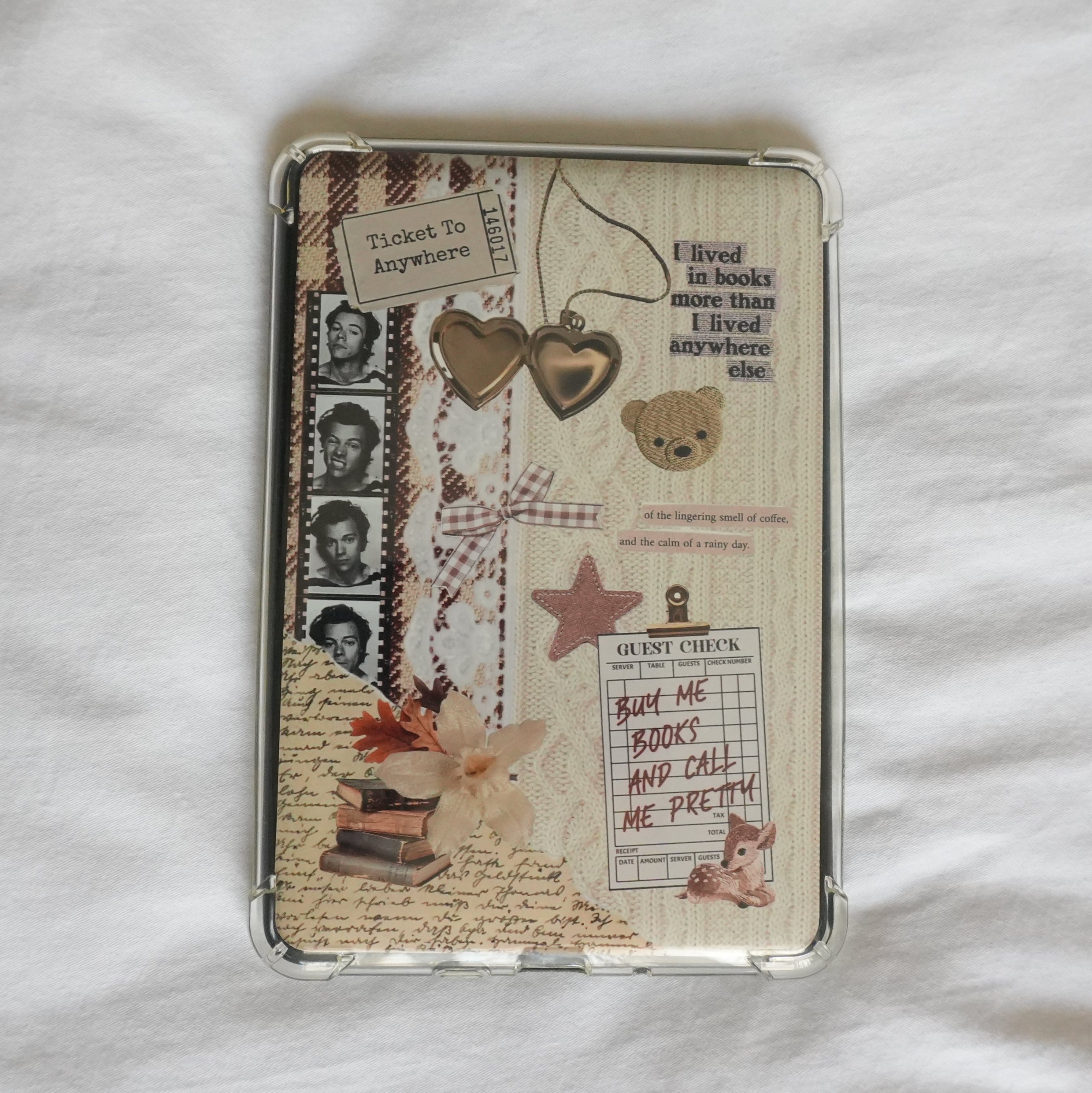 Brown Plaid Kindle Insert