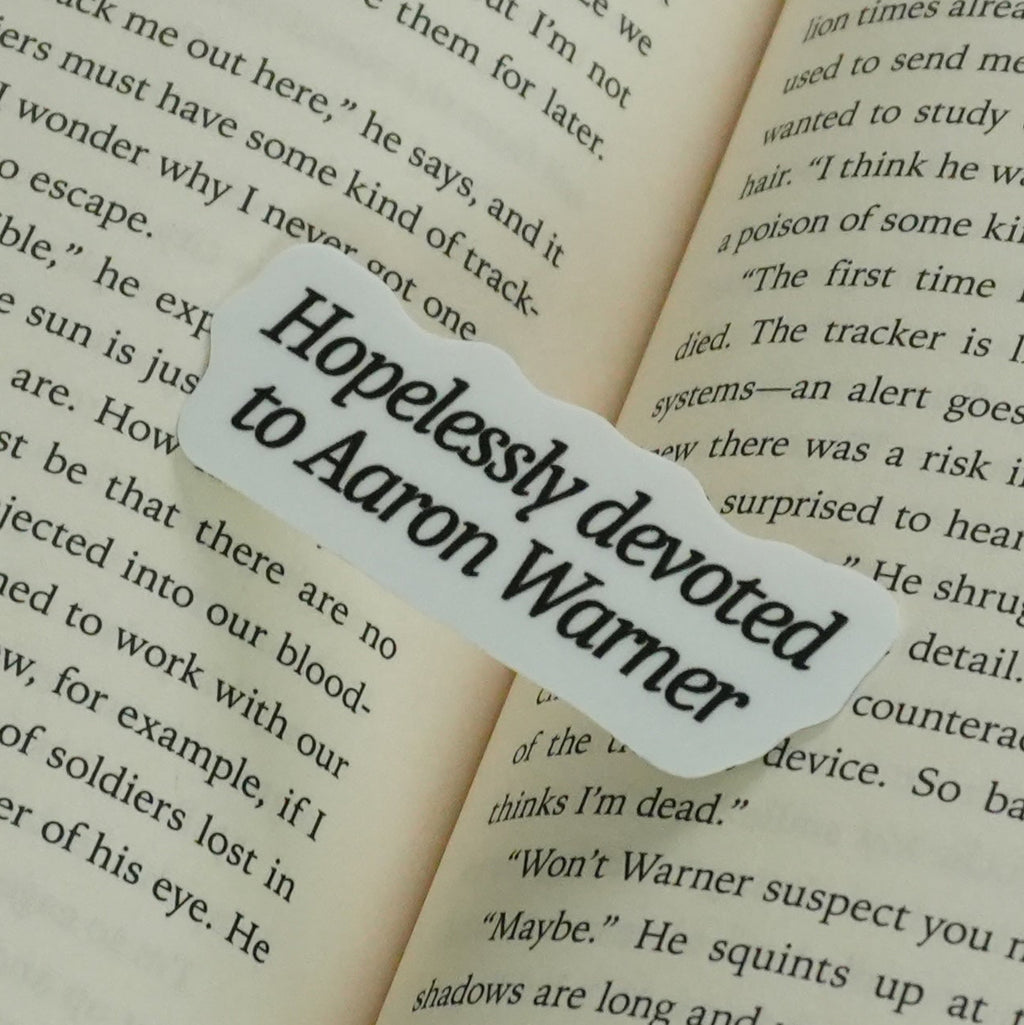 Hopelessly Devoted to Aaron Warner Sticker