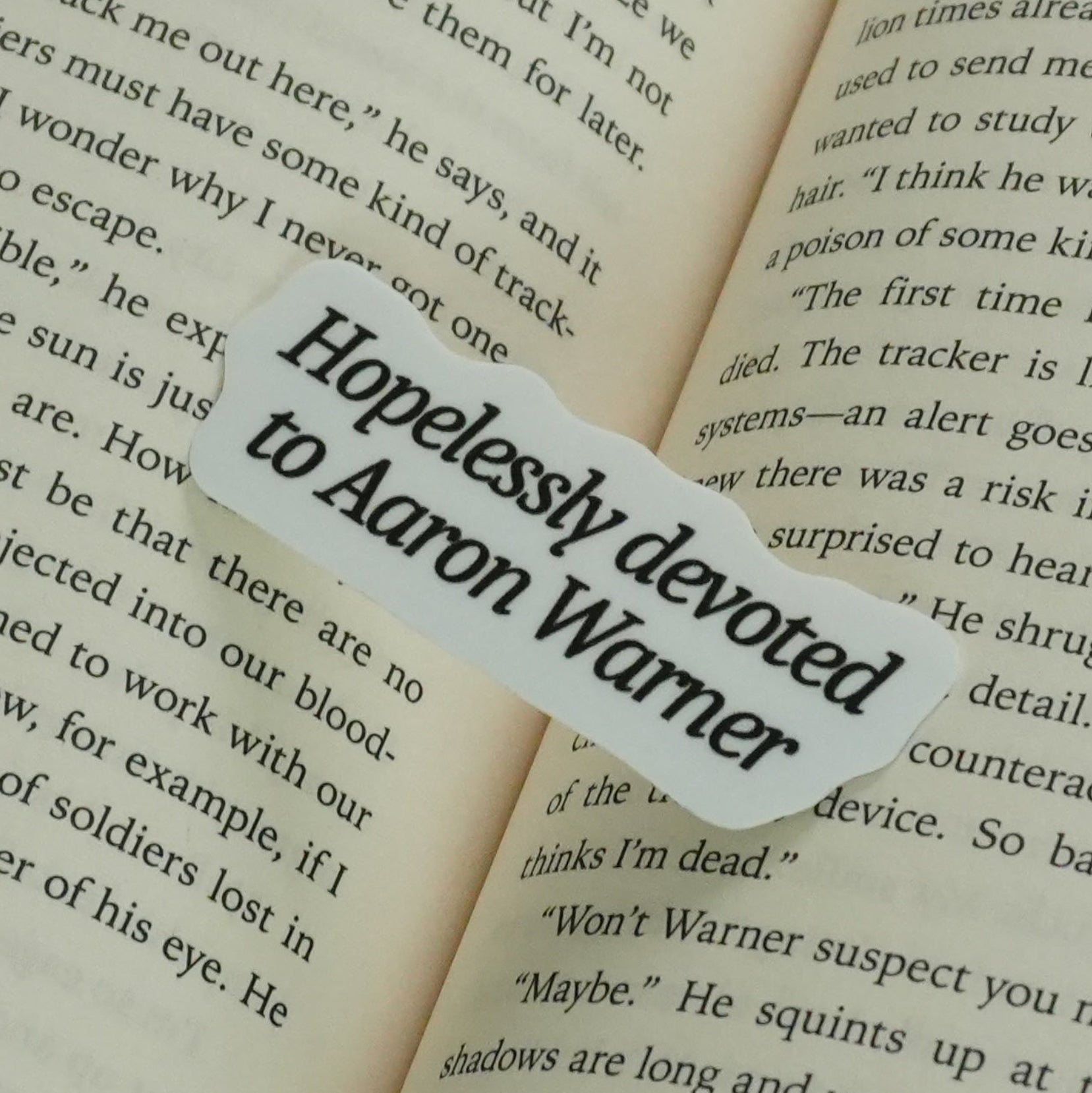 Hopelessly Devoted to Aaron Warner Sticker