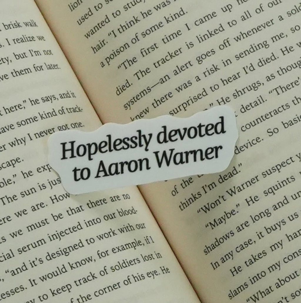 Hopelessly Devoted to Aaron Warner Sticker