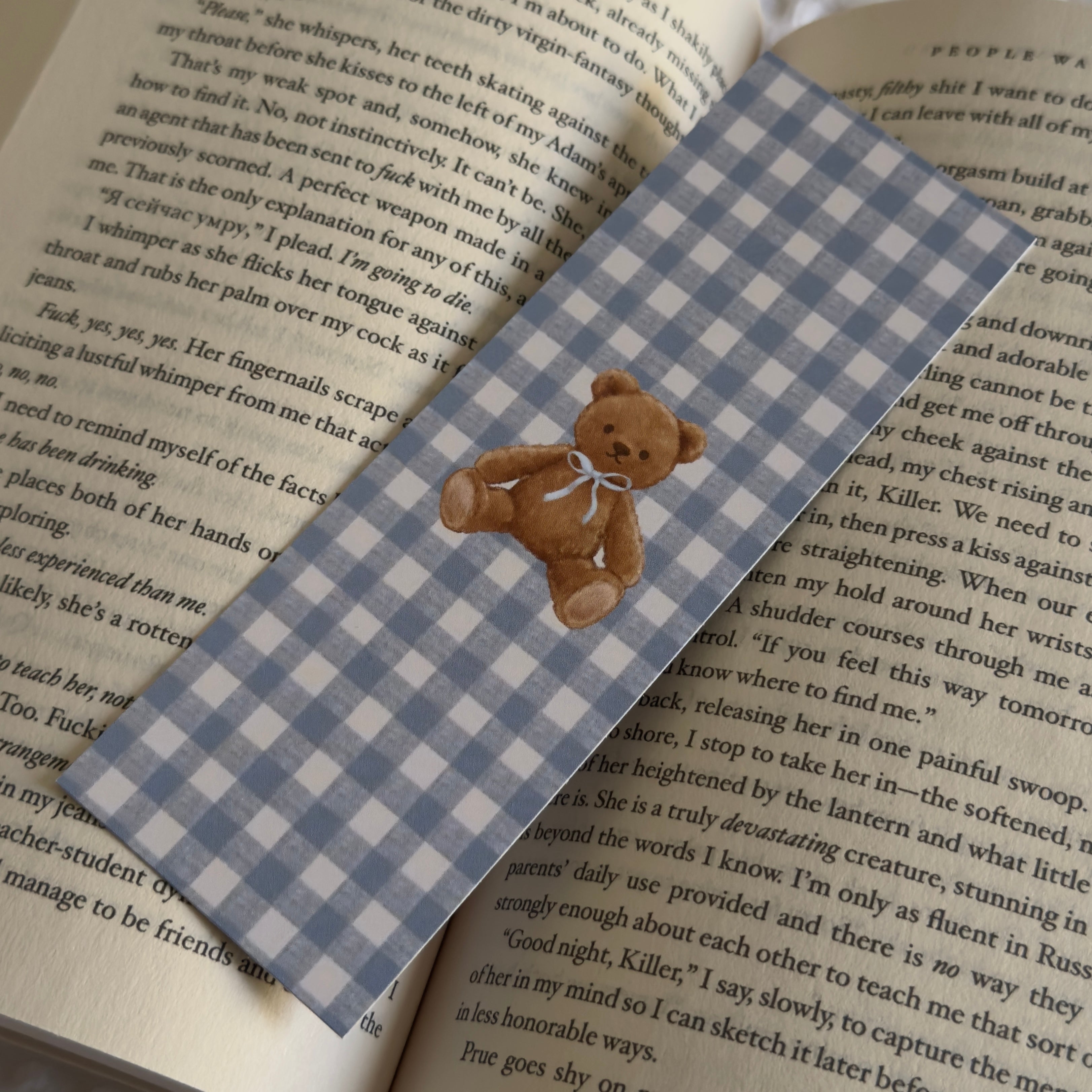 Blue Teddy Bookmark