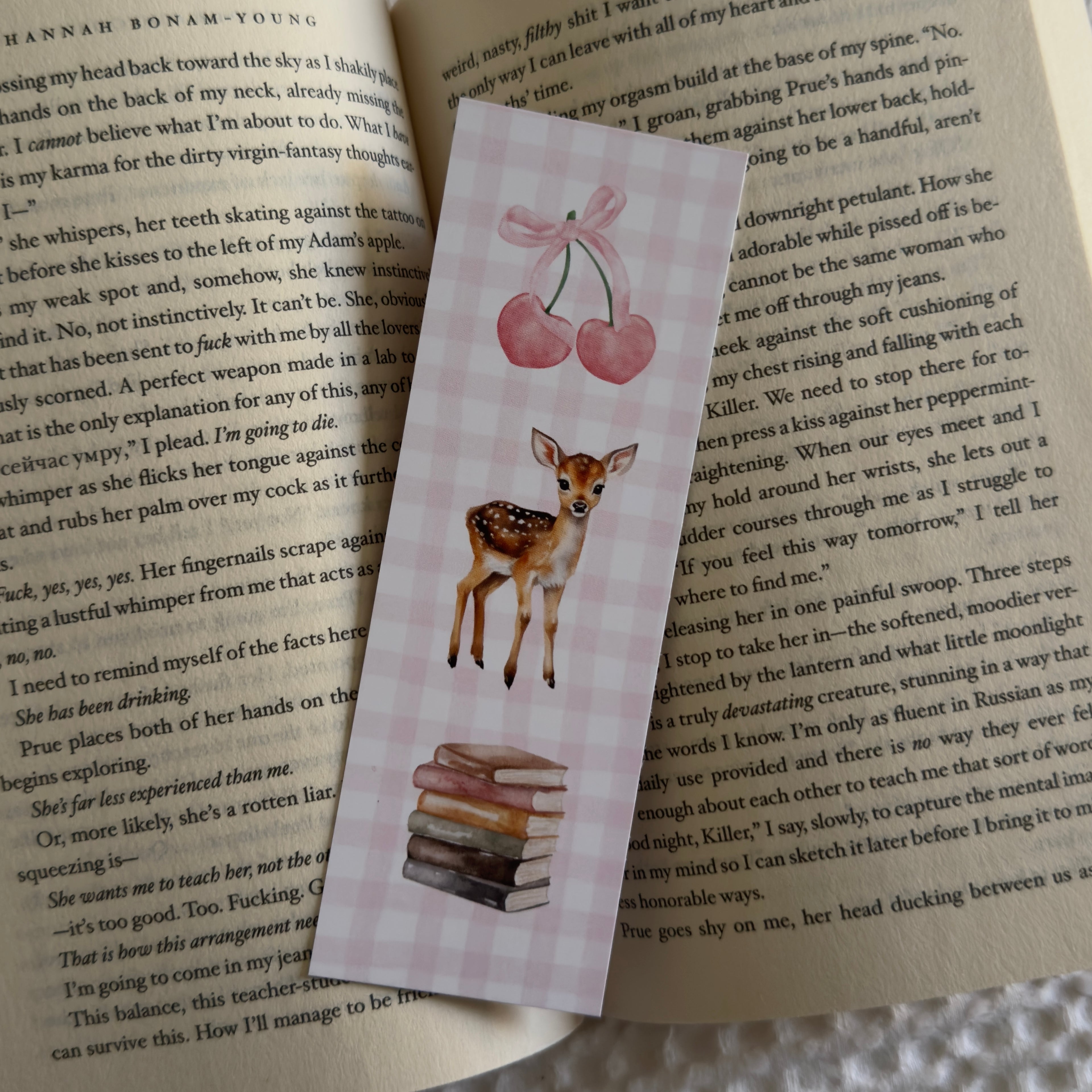 Pink Deer Bookmark