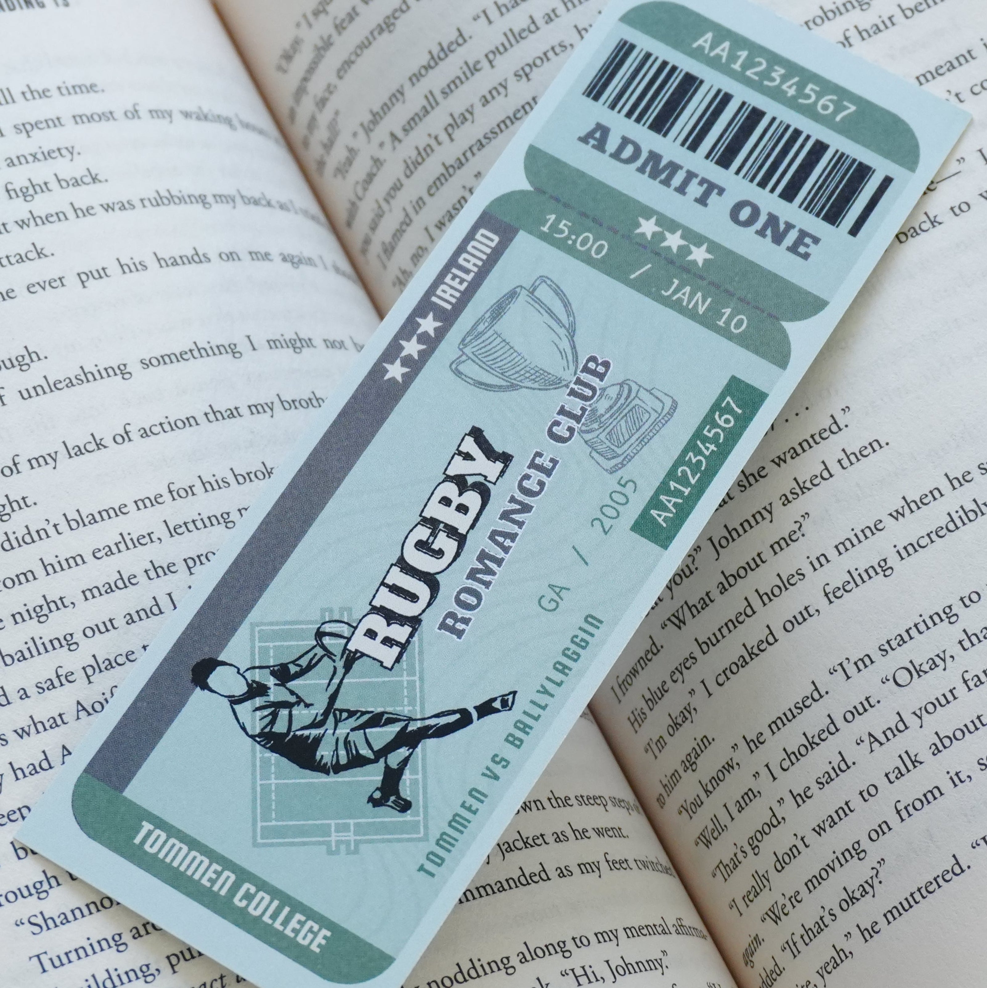 Rugby Club Bookmark