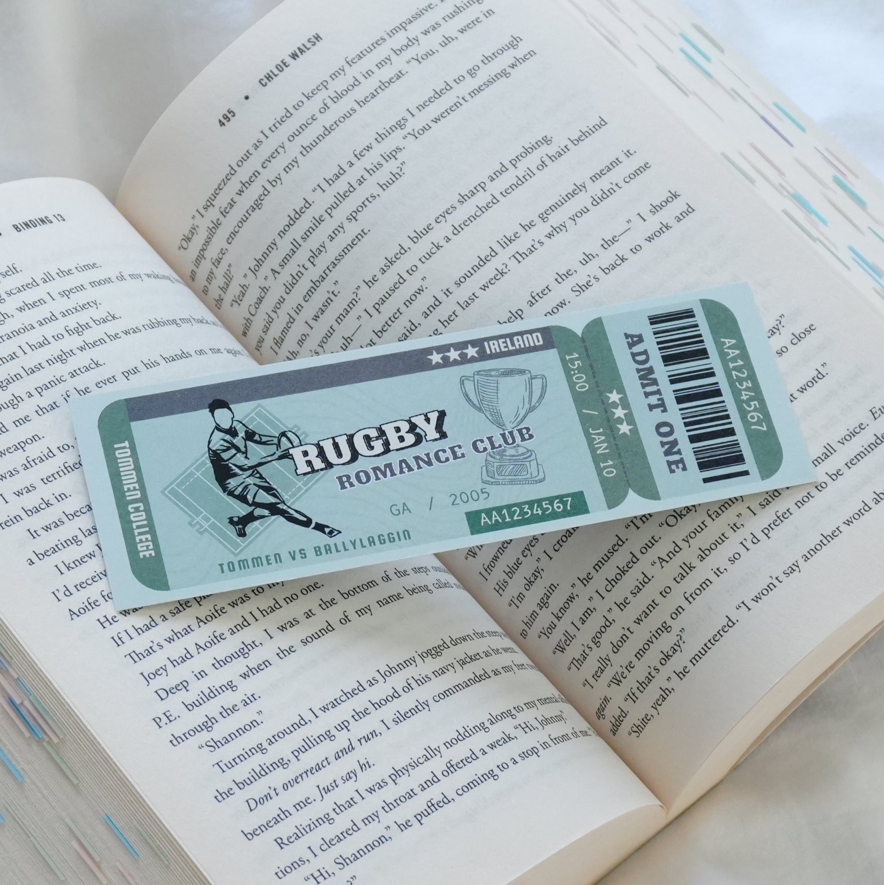 Rugby Club Bookmark