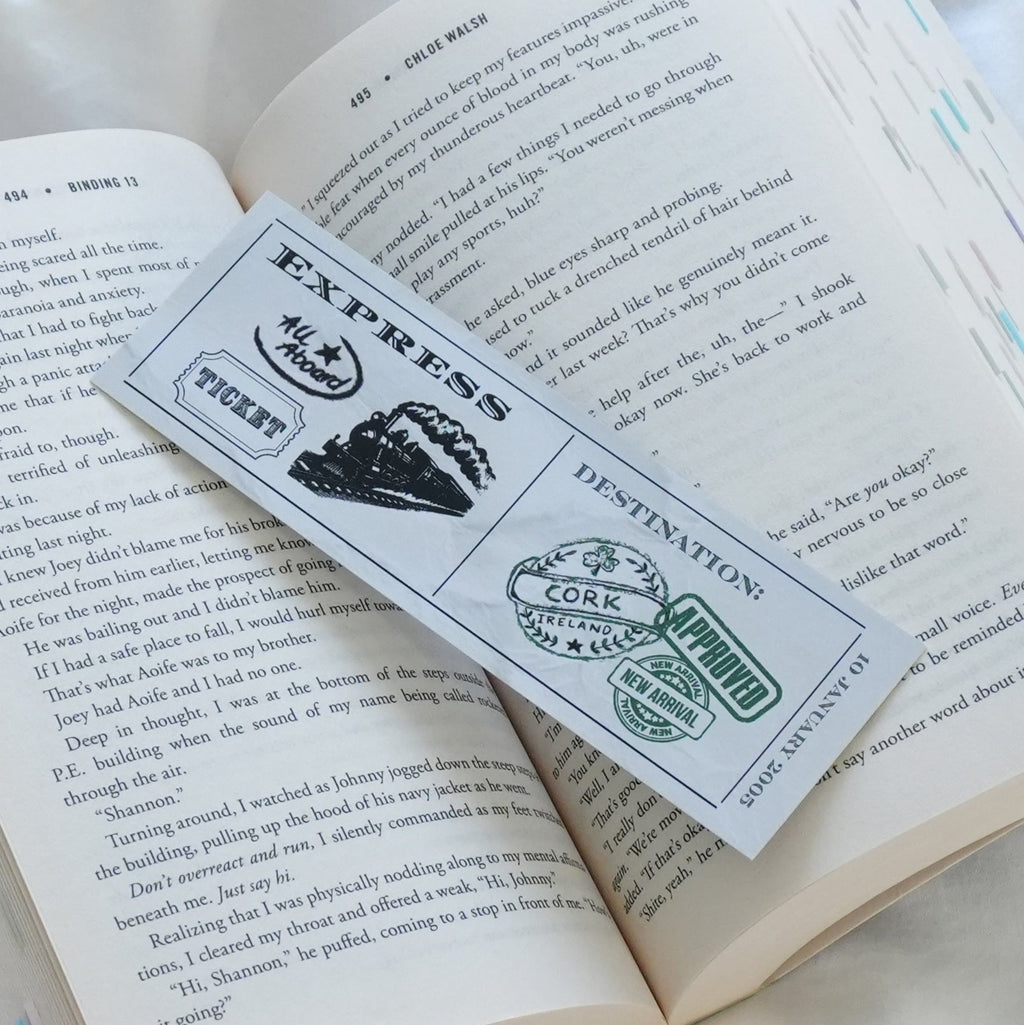 Cork Train Ticket Bookmark